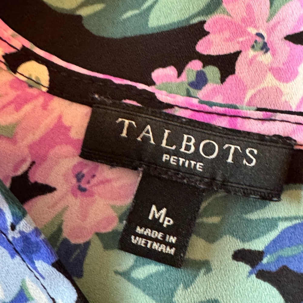 ๐ป$10 Talbots Floral Side-Tie Top - Picture 3 of 4